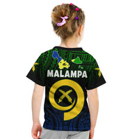 Malampa Province T Shirt KID Native Canoe Mix Vanuatu Pig Tusk Black Version LT14 - Polynesian Pride