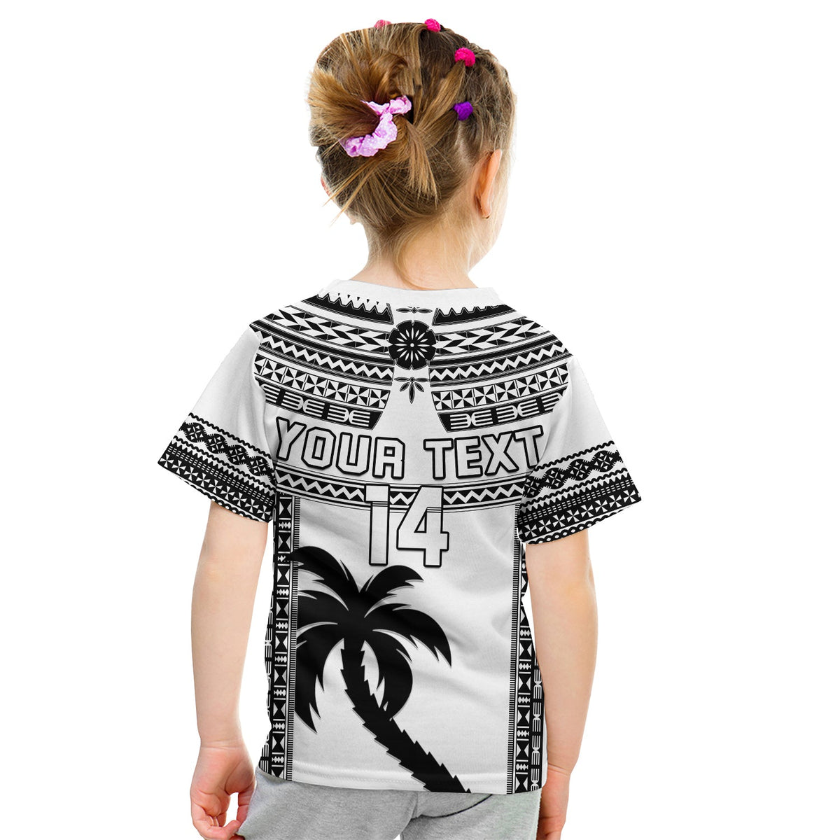 Custom Text and Number Fiji Rugby T Shirt Pacific The Bati Black Fijian Tapa LT14 - Polynesian Pride