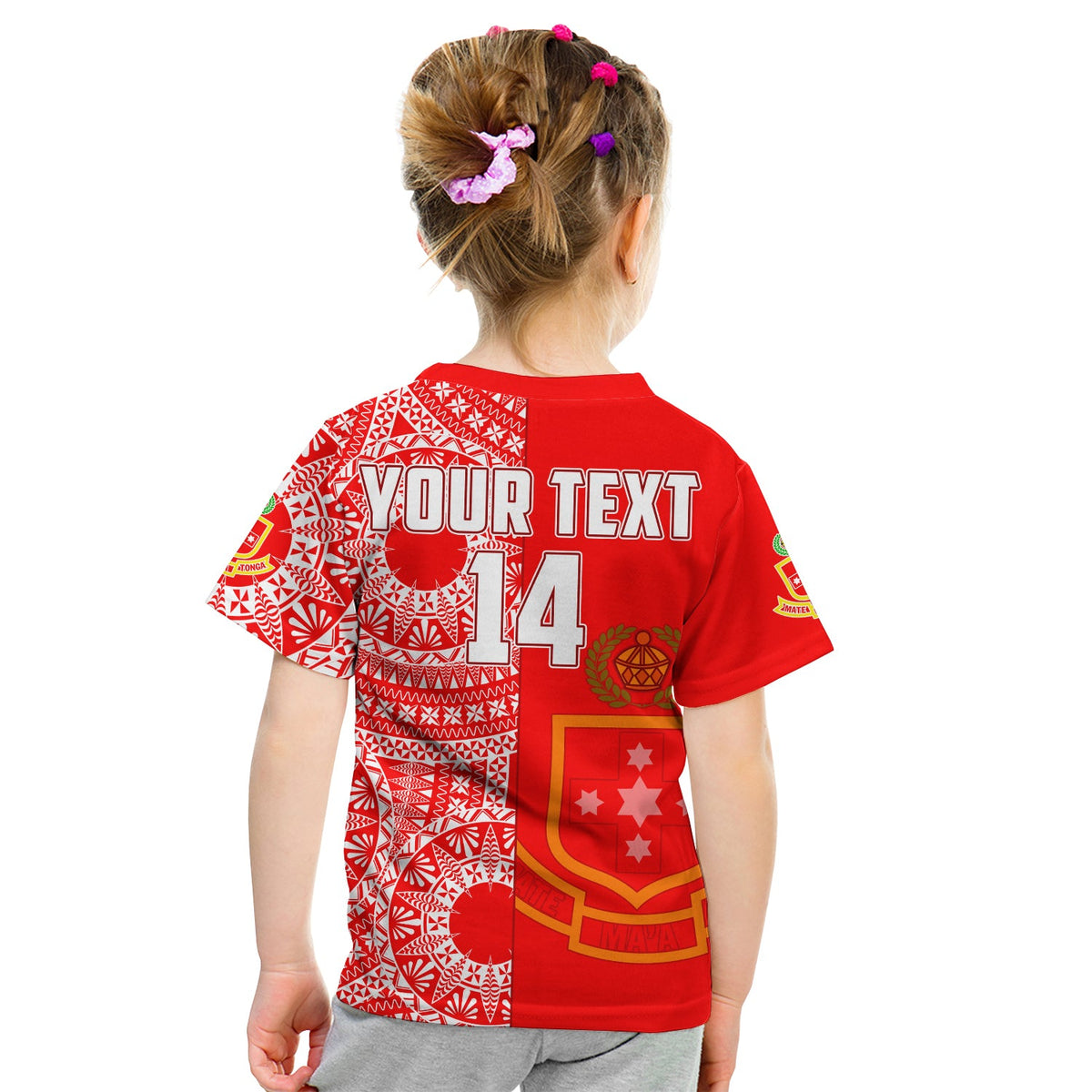 (Custom Text and Number) Kolisi Tonga High School T Shirt Class of Year Tongan Ngatu Pattern LT14 - Polynesian Pride