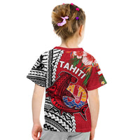 Tahiti Islands T Shirt Polynesian Shark Mix Tropical Flowers LT14 - Polynesian Pride