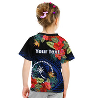 (Custom Personalised) Chuuk State T Shirt KID FSM Hibiscus Flowers Mix Polynesian LT14 - Polynesian Pride