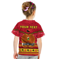 (Custom Personalised) Papua New Guinea Christmas T Shirt KID Bird Of Paradise Bikpela Hamamas Blong Dispela Krismas LT14 - Polynesian Pride
