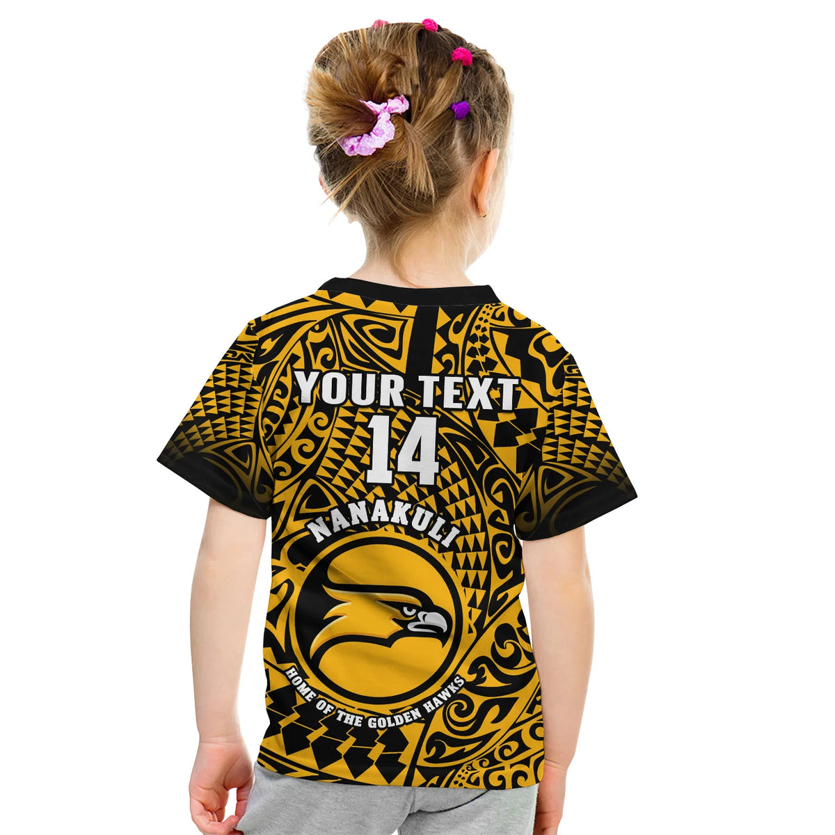 (Custom Text And Number) Hawaii T Shirt KID Nanakuli High and Intermediate School Tribal Kakau LT14 - Polynesian Pride