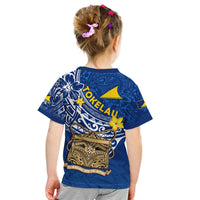 Tokelau T Shirt KID National Badge Polynesian Happy 74th Independence Anniversary LT14 - Polynesian Pride