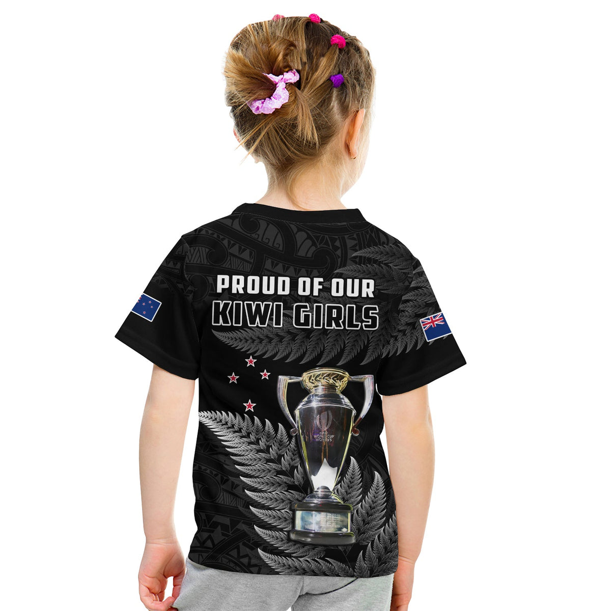 New Zealand 2022 Rugby T Shirt Black Fern Proud Champions RWC LT14 - Polynesian Pride