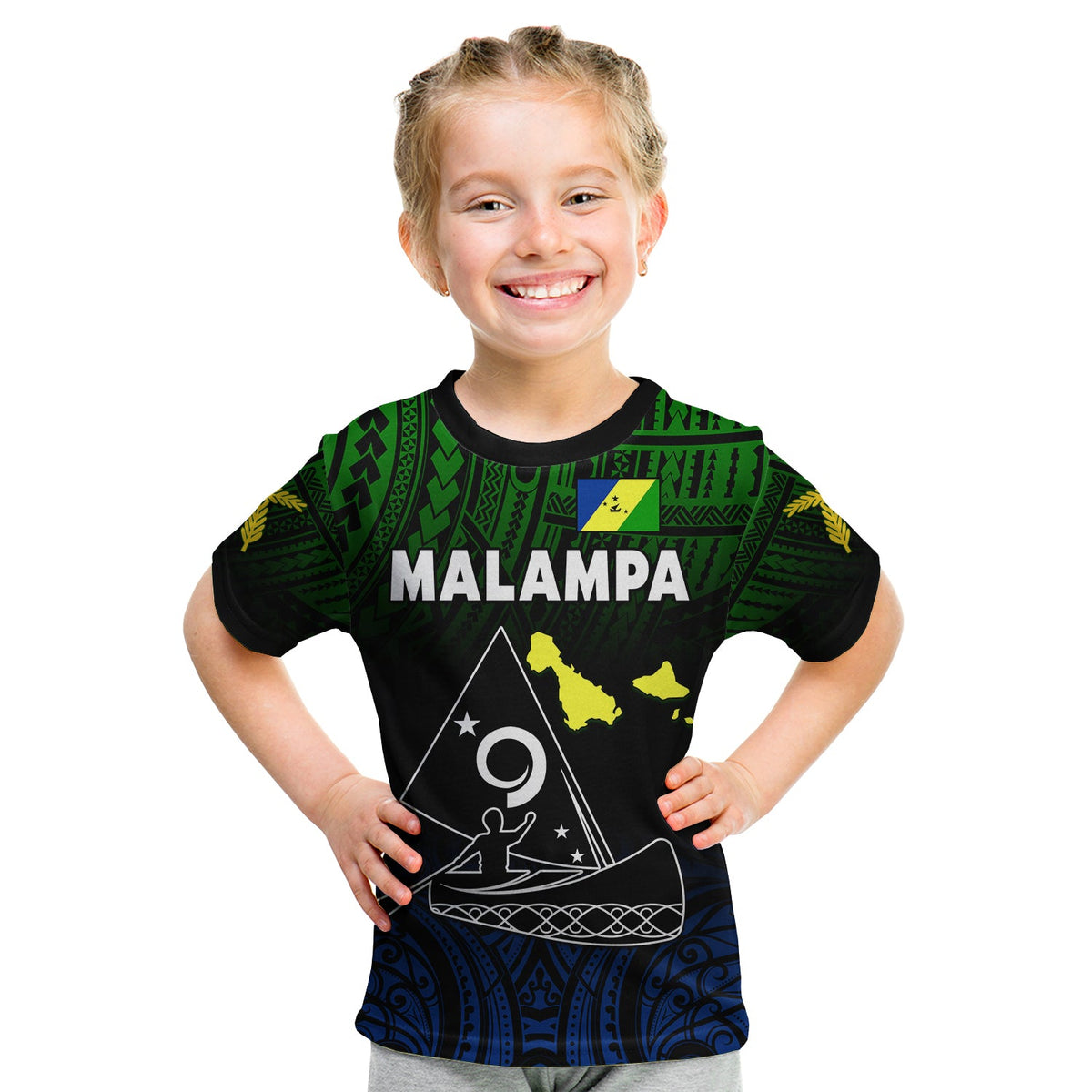 Custom Malampa Province T Shirt Native Canoe Mix Vanuatu Pig Tusk Black Version LT14 - Polynesian Pride
