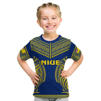 Niue T Shirt KID Hiapo Mix Polynesian Happy Constitution Day LT14 - Polynesian Pride