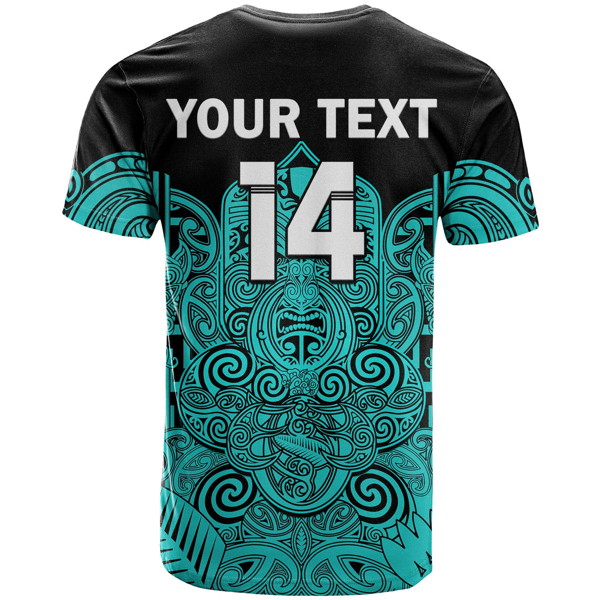 (Custom Text and Number) New Zealand Tiki Rugby T Shirt NZ Maori Koru Pattern Ver.02 LT14 - Polynesian Pride