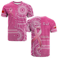 Custom Tonga Breast Cancer T Shirt Tongan Ngatu Pattern No One Fights Alone LT14 Adult Pink - Polynesian Pride