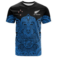 New Zealand Tiki Rugby T Shirt NZ Maori Koru Pattern Ver.05 LT14 Blue - Polynesian Pride