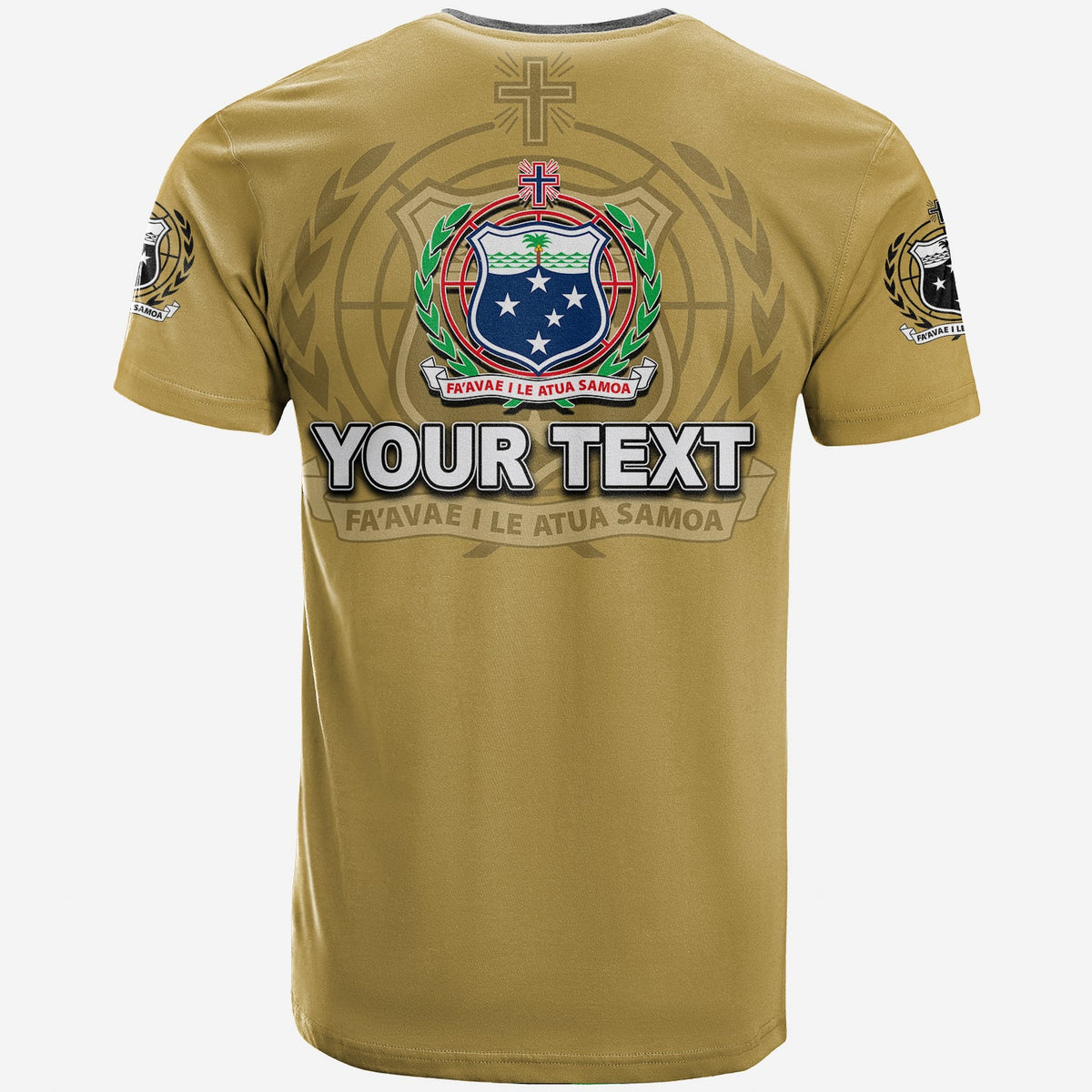 Custom Samoa Tribal Tattoo Coat of Arms T Shirt No.2 LT6 - Polynesian Pride