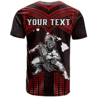 Custom Hawaii T Shirt Hawaiian Warrior With Weapon Polynesian Ver.05 LT14 - Polynesian Pride