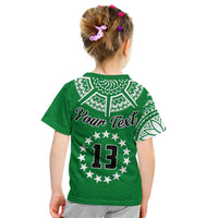 (Custom Text and Number) Cook Islands Tatau T Shirt Symbolize Passion Stars Version Green LT13 - Polynesian Pride