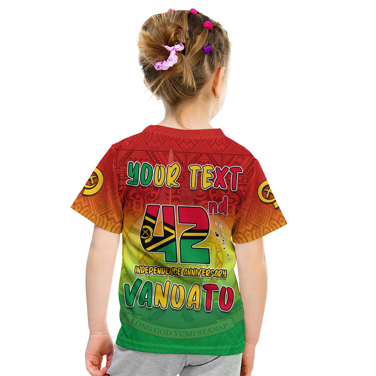 Custom Vanuatu Independence Day T Shirt 42nd Anniversary Yumi Yumi Yumi LT13 - Polynesian Pride
