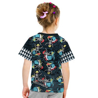 Hawaii Skeleton Surf T Shirt KID Halloween Hawaiian Tribal LT13 - Polynesian Pride