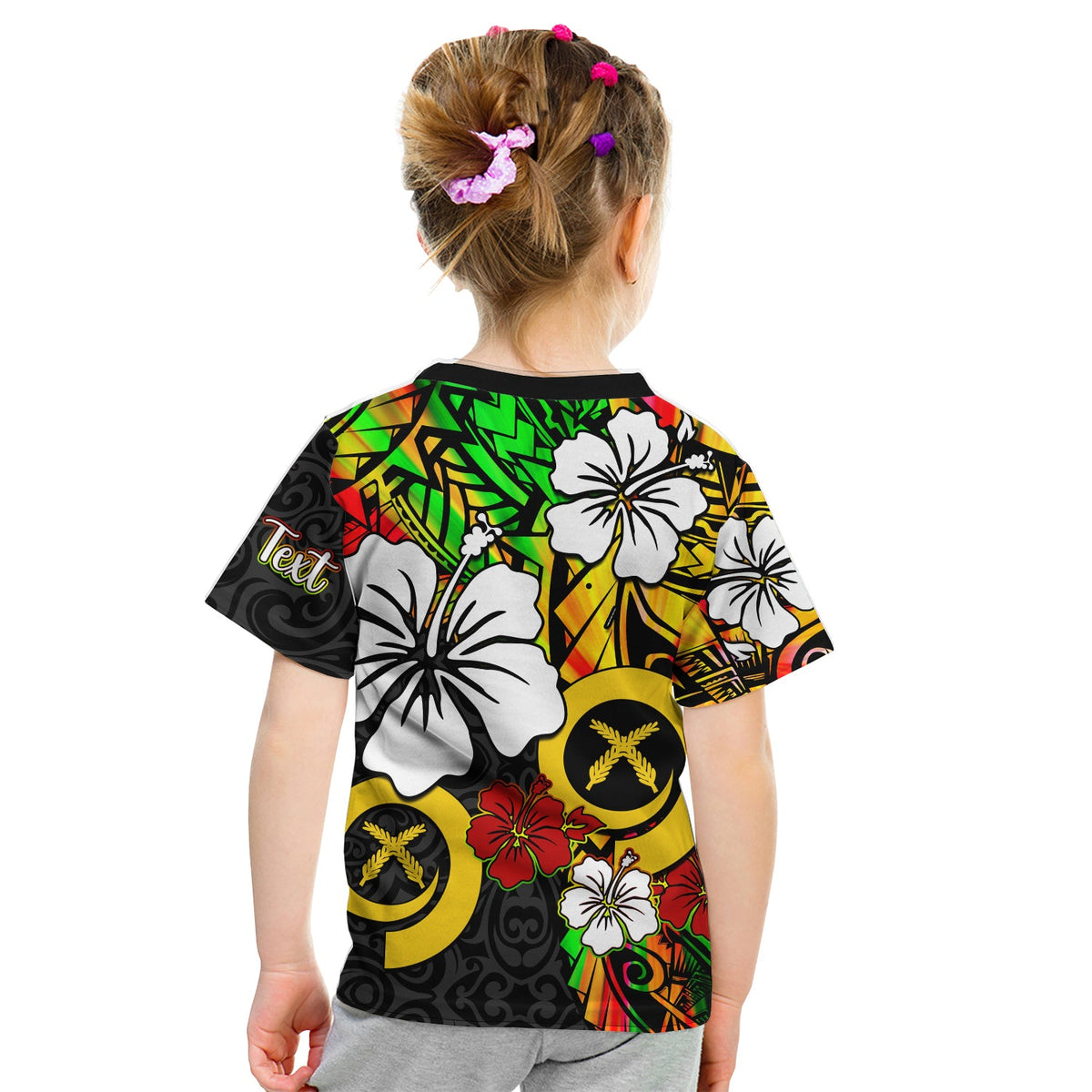 Custom Vanuatu T Shirt Polynesia Tie Dye Hibiscus Flowers LT13 - Polynesian Pride