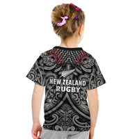New Zealand Silver Fern Rugby T Shirt All Black NZ Maori Pattern LT13 - Polynesian Pride