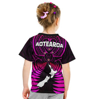 Aotearoa Fern T Shirt New Zealand Hei Tiki Purple Style LT13 - Polynesian Pride