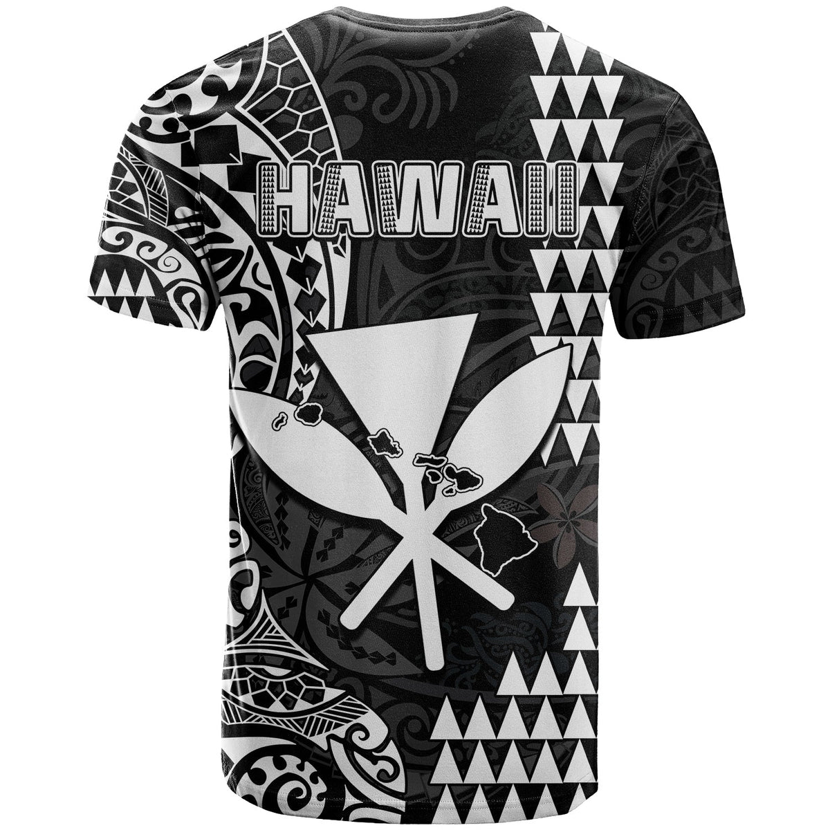 Hawaii Day Kakau T Shirt Proud To Be Hawaiian Black King Kamehameha and Kanaka Maoli LT13 - Polynesian Pride