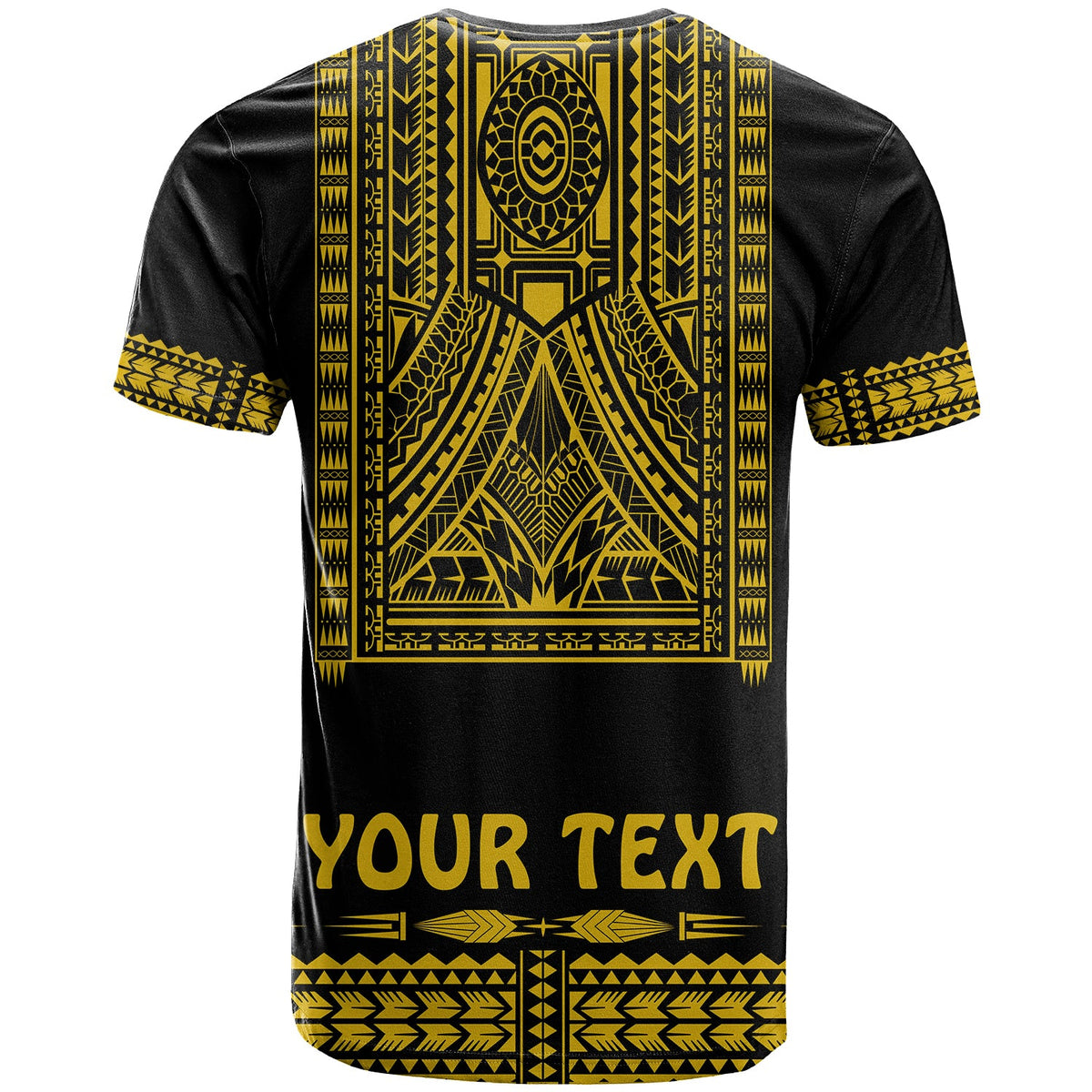 Custom Polynesian T Shirt Dashiki With Polynesian Tattoo Royal Golden Version LT14 - Polynesian Pride