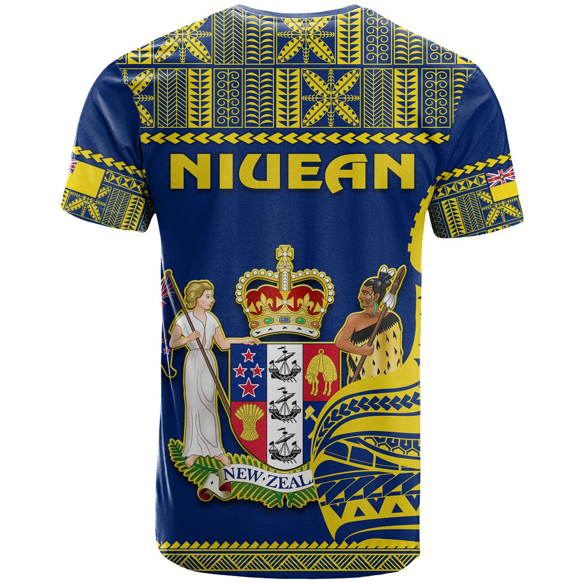 Niue T Shirt Hiapo Mix Polynesian Happy Constitution Day LT14 - Polynesian Pride