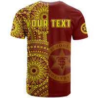 Custom Tonga High School T Shirt Tongan Ngatu Pattern LT14 - Polynesian Pride