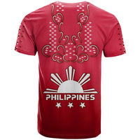 Philippines T Shirt Sun Filipino Red Barong LT13 - Polynesian Pride