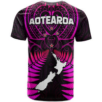 Aotearoa Fern T Shirt New Zealand Hei Tiki Purple Style LT13 - Polynesian Pride