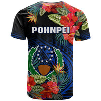 Pohnpei State T Shirt FSM Hibiscus Flowers Mix Polynesian LT14 - Polynesian Pride