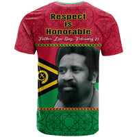 Vanuatu T Shirt Vanuatuan Flag Sand Drawing Happy Father Lini Day LT14 - Polynesian Pride