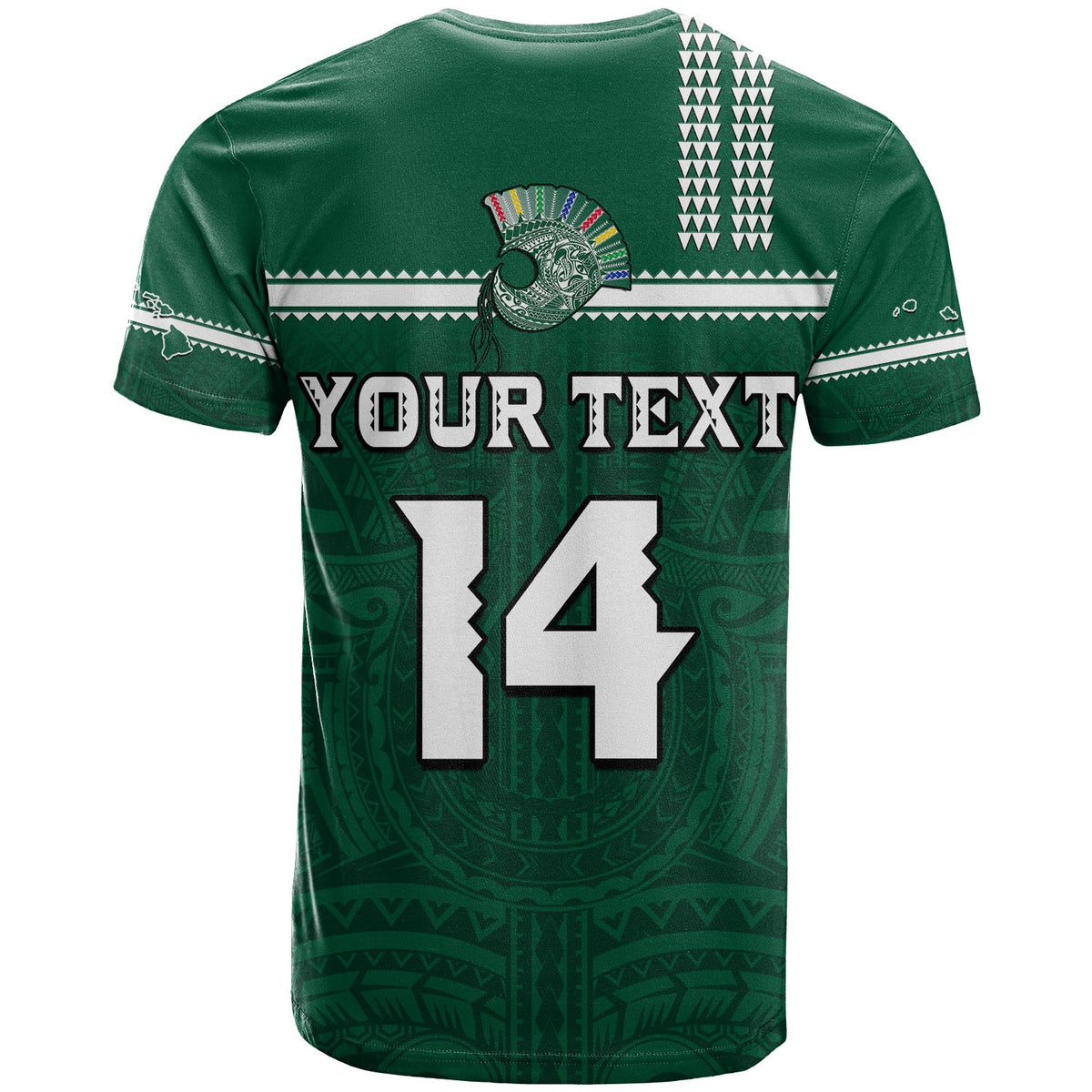 (Custom Text and Number) Hawaii Football T Shirt Kakau Rainbow Warriors Helmet Go Bows LT14 - Polynesian Pride