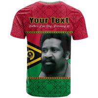 Custom Vanuatu T Shirt Vanuatuan Flag Sand Drawing Happy Father Lini Day LT14 - Polynesian Pride