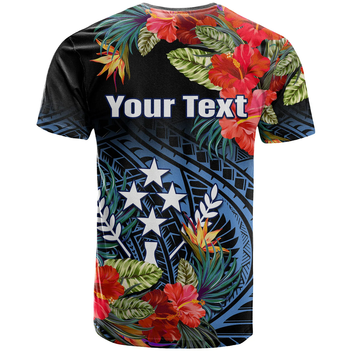 Custom Kosrae State T Shirt FSM Hibiscus Flowers Mix Polynesian LT14 - Polynesian Pride