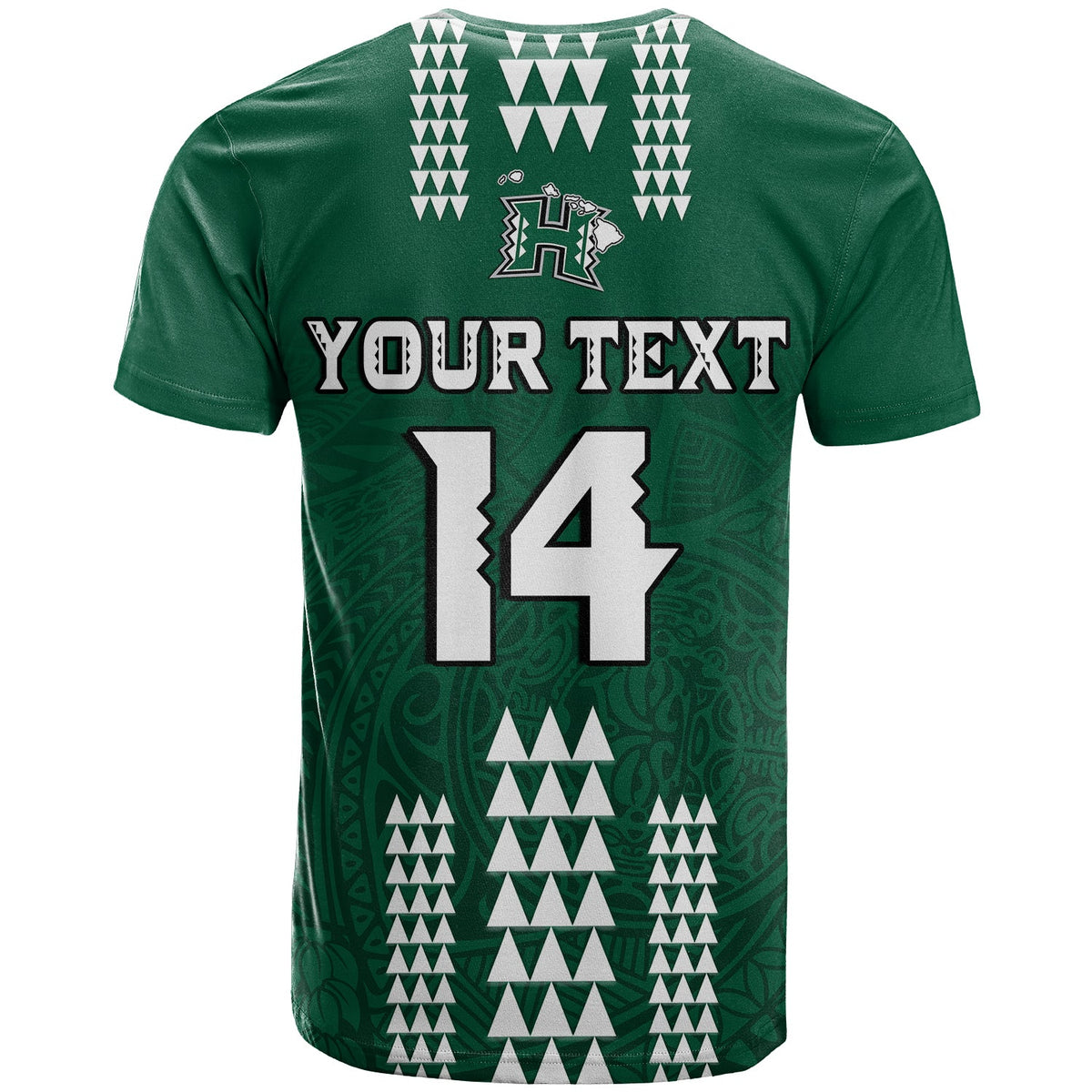 (Custom Text and Number) Hawaii Football T Shirt Kakau Rainbow Warriors Helmet LT14 - Polynesian Pride