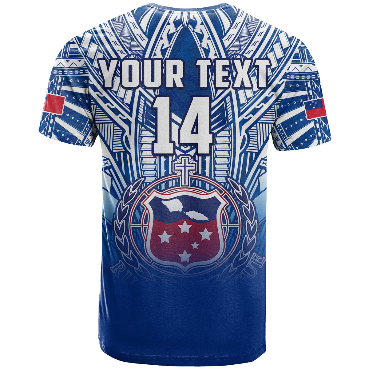 (Custom Text and Number) Samoa Rugby T Shirt Personalise Toa Samoa Polynesian Pacific Navy Version LT14 - Polynesian Pride