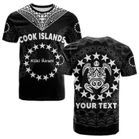 Custom Islands T Shirt Circle Pattern Mix Sea Turtle Black Version LT14 Adult Black - Polynesian Pride