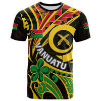 Custom Vanuatu T Shirt Tribal Tattoo No.2 LT6 Black - Polynesian Pride