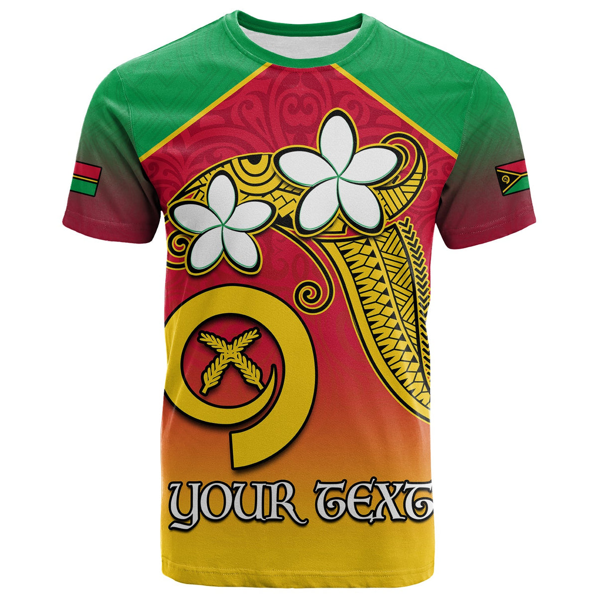 Custom Vanuatu Novelty T Shirt Frangipani Tropical Spa Flower LT13 Red - Polynesian Pride