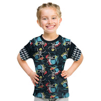 Hawaii Skeleton Surf T Shirt KID Halloween Hawaiian Tribal LT13 - Polynesian Pride