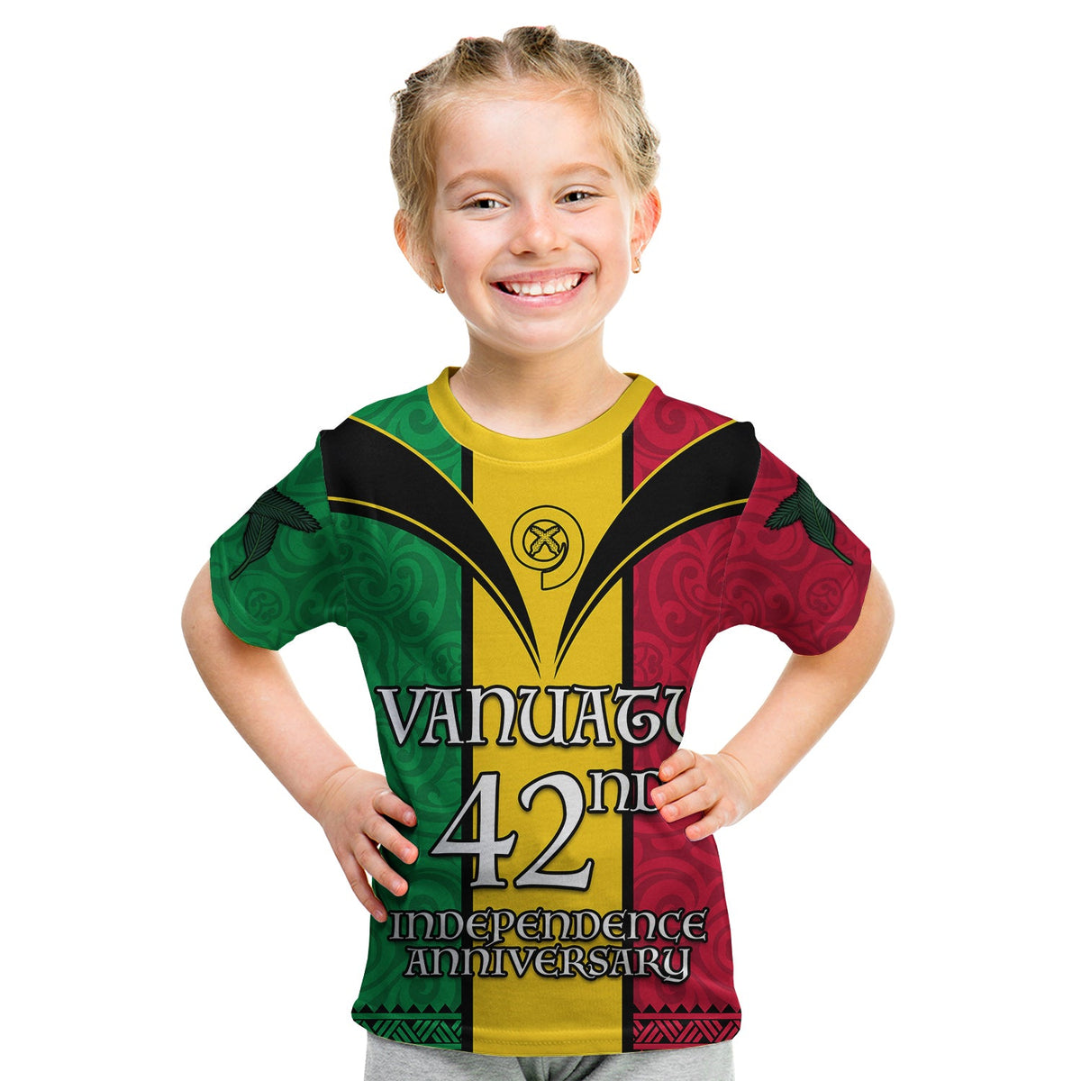 (Custom Text and Number) Vanuatu 1980 T Shirt KID Vanuatuan Independence Day LT13 - Polynesian Pride
