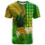 Custom Hawaii Pineapple T Shirt Plumeria Frangipani Mix Tribal Pattern LT13 - Polynesian Pride