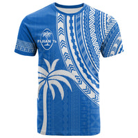 Fiji Rugby Sevens T Shirt Fijian 7s Tapa Polynesian Blue Ver.01 LT13 Blue - Polynesian Pride