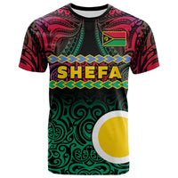 Custom Shefa Province T Shirt Vanuatuan Pig Tusk Polynesian Flag Style LT14 - Polynesian Pride