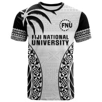 Fiji University T Shirt National Fijian Tapa Pattern White LT14 White - Polynesian Pride