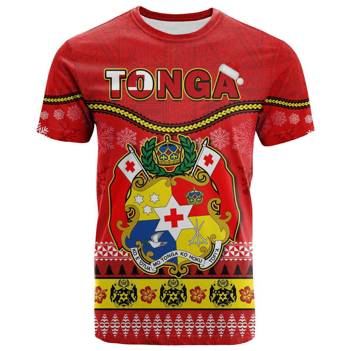 Custom Tonga Christmas T Shirt Tongan Ngatu Kilisimasi Fiefia LT14 - Polynesian Pride
