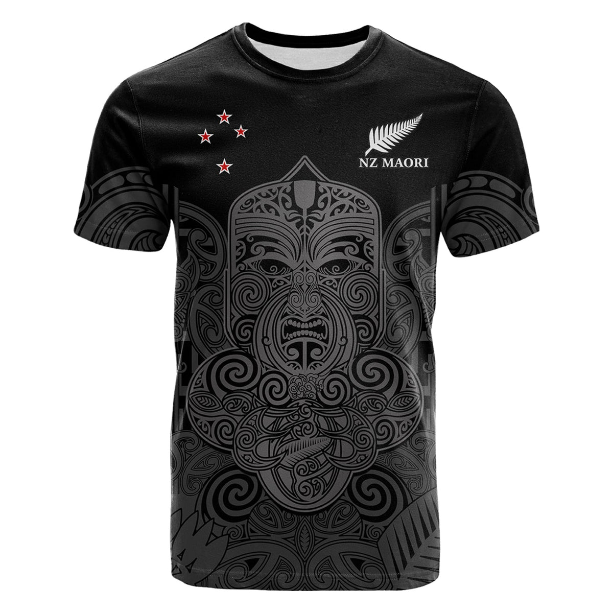 (Custom Text and Number) New Zealand Tiki Rugby T Shirt NZ Maori Koru Pattern Ver.01 LT14 - Polynesian Pride