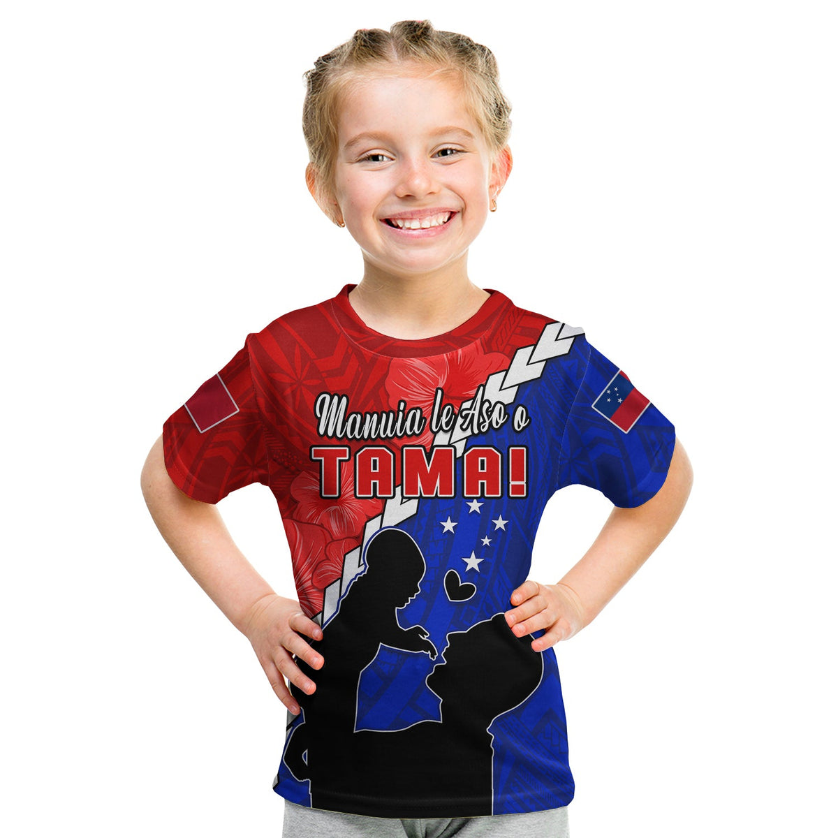 Custom Happy Samoan Fathers Day T Shirt Hibiscus Mix Polynesian Pattern LT14 - Polynesian Pride