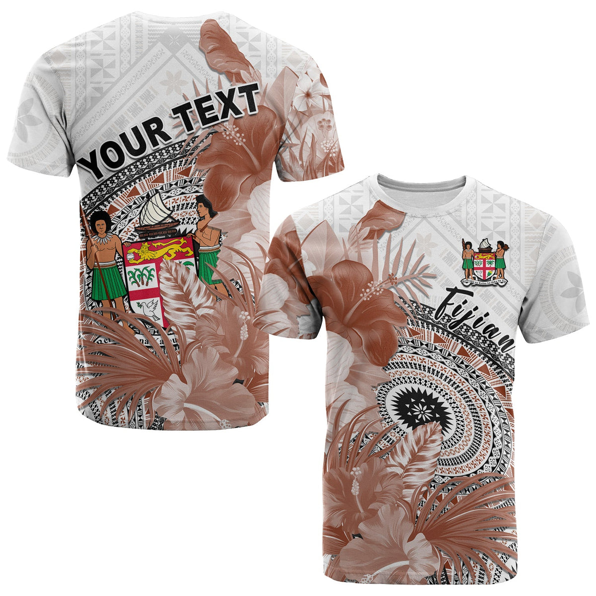 Custom Fiji Tapa T Shirt White Fijian Masi Be Loved Hibiscus LT13 White - Polynesian Pride