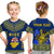 (Custom Personalised) Niue T Shirt KID Happy Constitution Day Niuean Hiapo Crab With Map LT14 - Polynesian Pride