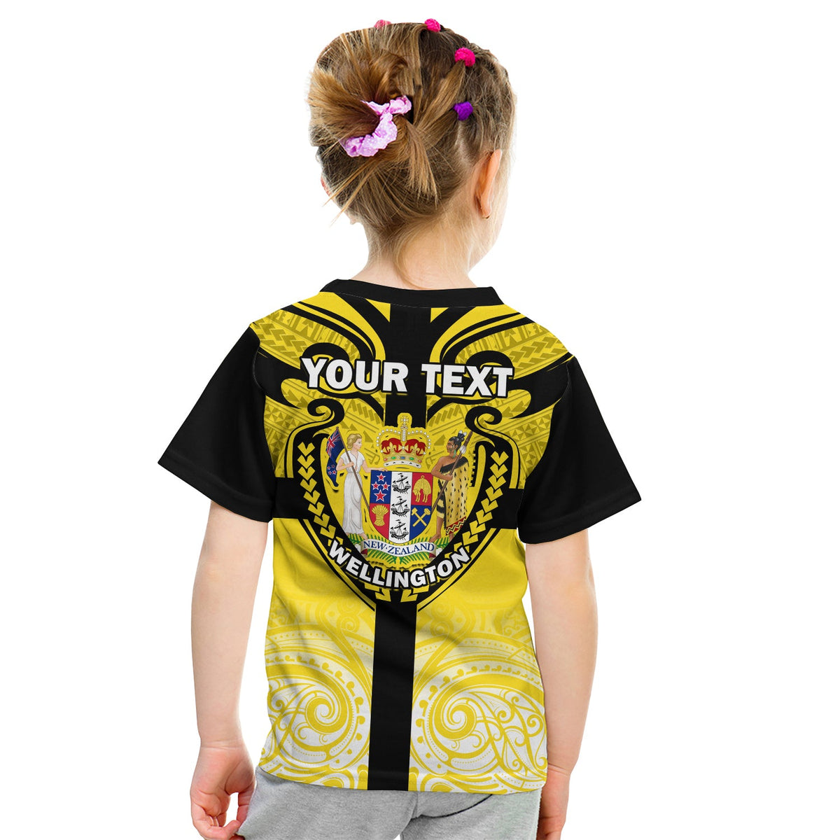 Custom Wellington T Shirt New Zealand Maori Pattern LT14 - Polynesian Pride